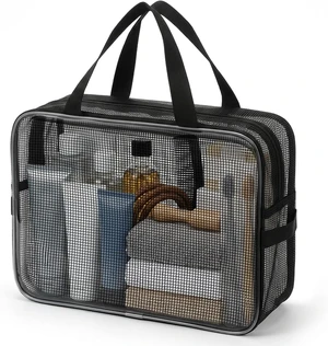 Quick Dry Large Capacity Shower Caddy for Gym Travel Camping Swimming, Portable Mesh Toiletry Organizer Bag with Zipper Quick Dry Large Capacity Shower Caddy for Gym Travel Camping Swimming, Portable Mesh Toiletry Organizer Bag with Zipper