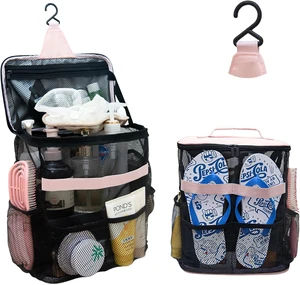 Travel & Summer Camp, Gym, Quick-Dry College Dorm Toiletry Organizer for Women, Mesh Shower Caddy with Built-In Hook Travel & Summer Camp, Gym, Quick-Dry College Dorm Toiletry Organizer for Women, Mesh Shower Caddy with Built-In Hook