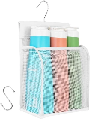 RV and Travel, Swimming, Gym, Hanging Mesh Shower Caddy Organizer Bathroom Storage Bag with Hooks for College Dorm RV and Travel, Swimming, Gym, Hanging Mesh Shower Caddy Organizer Bathroom Storage Bag with Hooks for College Dorm