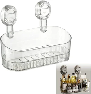 No-Drill Suction Cup Shower Caddy for Bathroom Organization No-Drill Suction Cup Shower Caddy for Bathroom Organization