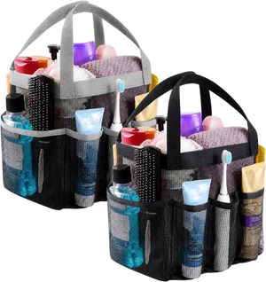 Portable Mesh Shower Organizer for Dorm Room Essentials Portable Mesh Shower Organizer for Dorm Room Essentials