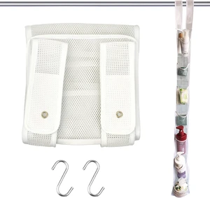 Foldable Lightweight Portable Storage Bag, Hanging Mesh Shower Organizer with 7 Pockets Foldable Lightweight Portable Storage Bag, Hanging Mesh Shower Organizer with 7 Pockets
