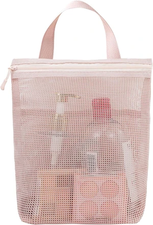 Portable Quick-Dry Toiletry Bag for Gym Dorm Travel Camping, Collapsible Mesh Shower Organizer with Zip Pocket Portable Quick-Dry Toiletry Bag for Gym Dorm Travel Camping, Collapsible Mesh Shower Organizer with Zip Pocket