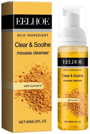 Turmeric Gentle Facial Cleansing Foam Mousse for Pore Care & Skin Deep Cleaning Turmeric Gentle Facial Cleansing Foam Mousse for Pore Care & Skin Deep Cleaning