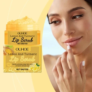 Turmeric Lemon Lip Exfoliator Gentle Deep Cleanse Dead Skin Removal Moisturizing Nourishing Soft Tender Lips Turmeric Lemon Lip Exfoliator Gentle Deep Cleanse Dead Skin Removal Moisturizing Nourishing Soft Tender Lips