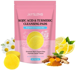 Moisturizing & Skin Brightening, Kojic Acid Turmeric Cotton Pads for Gentle Deep Cleansing Moisturizing & Skin Brightening, Kojic Acid Turmeric Cotton Pads for Gentle Deep Cleansing