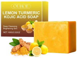 Exfoliation & Moisturizing Face and Body Wash, Whitening, Skin Brightening, Kojic Acid Turmeric Lemon Soap for Deep Clean Exfoliation & Moisturizing Face and Body Wash, Whitening, Skin Brightening, Kojic Acid Turmeric Lemon Soap for Deep Clean