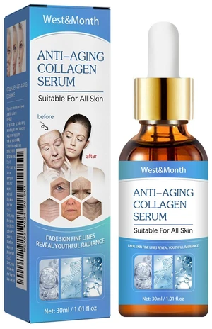 Brightens Dull Complexion, Firming Skin, West & Month Collagen Facial Serum Reduces Fine Lines Brightens Dull Complexion, Firming Skin, West & Month Collagen Facial Serum Reduces Fine Lines