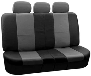Universal PU Leather Rear Seat Covers Gray Black Fit SUV Sedan Truck Protector Universal PU Leather Rear Seat Covers Gray Black Fit SUV Sedan Truck Protector