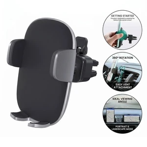Universal Car Phone Holder 360 Rotatable Air Vent Mount Secure Stand Stable Universal Car Phone Holder 360 Rotatable Air Vent Mount Secure Stand Stable