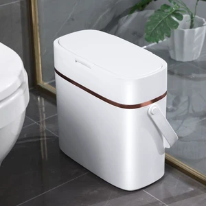 3.6 Gallon Bedroom Trash Can with Lid Narrow Food Trash Can for Indoor Bedroom 3.6 Gallon Bedroom Trash Can with Lid Narrow Food Trash Can for Indoor Bedroom