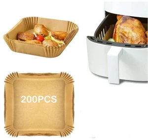 Premium Air Fryer Liners (200 Pack) - Non-Stick, Heat Resistant for Hassle-Free Cooking, Disposable Paper Liners for Air Fryer, Disposable Air Fryer Liners Premium Air Fryer Liners (200 Pack) - Non-Stick, Heat Resistant for Hassle-Free Cooking, Disposable Paper Liners for Air Fryer, Disposable Air Fryer Liners