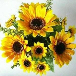 26-Head Artificial Sunflower Silk Fake Flowers Bouquet Wedding Floral Home Decor 26-Head Artificial Sunflower Silk Fake Flowers Bouquet Wedding Floral Home Decor