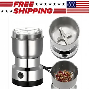 Electric Coffee Bean Grinder Stainless Spice Nut Herb Seed Crusher Mill Blender Electric Coffee Bean Grinder Stainless Spice Nut Herb Seed Crusher Mill Blender