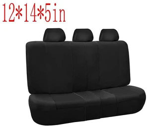 Car Seat Cover for Back Seat in Faux Leather - 12x14x5in Fit, Black Rear Set Car Seat Cover for Back Seat in Faux Leather - 12x14x5in Fit, Black Rear Set