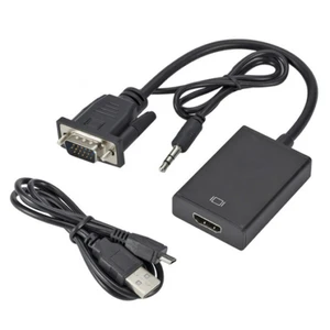 VGA Analog to HDMI Digital Audio Video Converter Adapter Cable for PC Laptop TV VGA Analog to HDMI Digital Audio Video Converter Adapter Cable for PC Laptop TV