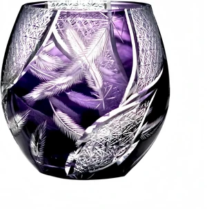 Crystal Whiskey Glass Tumbler Japanese Style Edo Kiriko Glass 12 Oz/350ml Purple Crystal Whiskey Glass Tumbler Japanese Style Edo Kiriko Glass 12 Oz/350ml Purple