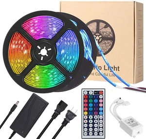 LED Strip Lights 32.8 ft Music Sync Bluetooth 5050 RGB Room Light with Remote LED Strip Lights 32.8 ft Music Sync Bluetooth 5050 RGB Room Light with Remote