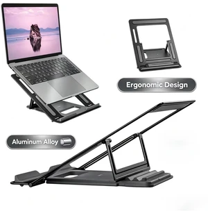 Portable Adjustable Aluminum Alloy Laptop Stand Notebook Tablet Holder Foldable Portable Adjustable Aluminum Alloy Laptop Stand Notebook Tablet Holder Foldable