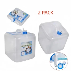 1 Pack 5.3 Gal Collapsible Water Container w/ Spigot Water Storage Jug Camping US 1 Pack 5.3 Gal Collapsible Water Container w/ Spigot Water Storage Jug Camping US