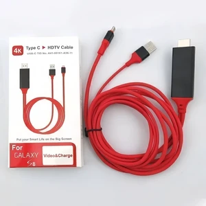4K USB Type C to HDMI TV Video Cable Adapter Cord For Android Phone Tablet 2M 4K USB Type C to HDMI TV Video Cable Adapter Cord For Android Phone Tablet 2M