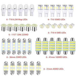 42Pcs White Car Interior LED Light Bulbs Kit T10 31mm Dome Map Door Trunk Cargo 42Pcs White Car Interior LED Light Bulbs Kit T10 31mm Dome Map Door Trunk Cargo