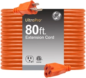 Outdoor Extension Cord, 80Ft, Outdoor Grounded Heavy Duty Extension Cord | 16AWG 3 Prong, ETL Listed, Orange, 81703 Outdoor Extension Cord, 80Ft, Outdoor Grounded Heavy Duty Extension Cord | 16AWG 3 Prong, ETL Listed, Orange, 81703