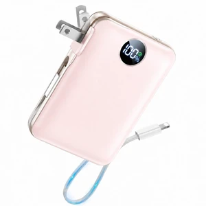 Portable Charger Power Bank 10000mAh, 45% Smaller Built-in Cables & AC Plug | Built-in Cables & AC Plug, 22.5W Fast Charging, 4-Device Charging, Travel Essential, for iPhone, iPad & Samsung Galaxy Portable Charger Power Bank 10000mAh, 45% Smaller Built-in Cables & AC Plug | Built-in Cables & AC Plug, 22.5W Fast Charging, 4-Device Charging, Travel Essential, for iPhone, iPad & Samsung Galaxy
