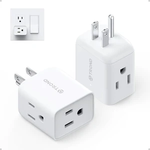Multi Plug Wall Outlet Extender 2 Pack, Small Outlet Splitter, White | ETL Listed 3 Way Plug Extender Fit Large Adapter, Multiple Wall Expander for Cruise Travel Home Kitchen Bathroom Tight Space Multi Plug Wall Outlet Extender 2 Pack, Small Outlet Splitter, White | ETL Listed 3 Way Plug Extender Fit Large Adapter, Multiple Wall Expander for Cruise Travel Home Kitchen Bathroom Tight Space