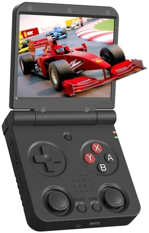 Flip V2 Retro Handheld Gaming Console with Quiet Hinge, 3.5" 640*480 IPS Screen Dual System with 30+ Emulator Portable Video Game Hand Held Console with HDMI WiFi OTG Bluetooth, Black Flip V2 Retro Handheld Gaming Console with Quiet Hinge, 3.5" 640*480 IPS Screen Dual System with 30+ Emulator Portable Video Game Hand Held Console with HDMI WiFi OTG Bluetooth, Black