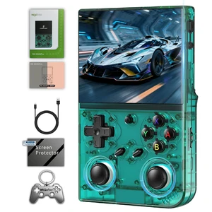 RG35XX Pro - Retro Handheld Game Console, 3.5-Inch IPS Screen, Linux OS, 64GB Card, 3200mAh Battery, WiFi & Bluetooth, HDMI Output, Includes Screen Protector & Keychain (Transparent Teal) RG35XX Pro - Retro Handheld Game Console, 3.5-Inch IPS Screen, Linux OS, 64GB Card, 3200mAh Battery, WiFi & Bluetooth, HDMI Output, Includes Screen Protector & Keychain (Transparent Teal)