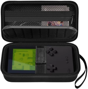 Protective Case for Analogue Pocket Handheld Game Console | PU Shell Cushions Drops; Divider Limits Friction While Strap and Mesh Pocket Secure Cards and Cables, Black, Case Only Protective Case for Analogue Pocket Handheld Game Console | PU Shell Cushions Drops; Divider Limits Friction While Strap and Mesh Pocket Secure Cards and Cables, Black, Case Only