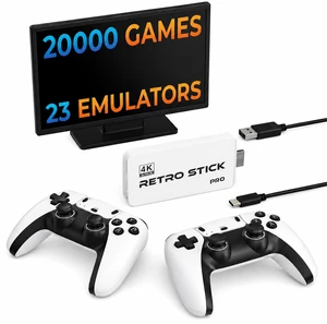 Retro Gaming Console Plug & Play Game Console for TV, 20001 Games-White, 4K HD HDMI Video Console, Dual 2.4G Wireless Controllers, Emulator Stick to Upgrade Nostalgia Retro Gaming Console Plug & Play Game Console for TV, 20001 Games-White, 4K HD HDMI Video Console, Dual 2.4G Wireless Controllers, Emulator Stick to Upgrade Nostalgia