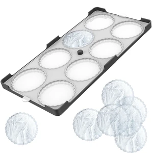 Koluti Thin and Crunchy Ice Tray Chips Silicone Mold with Plastic Holder | Easy Release & Flexible DIY 8-Cacity Round Chewable Ice Maker, Reusable and BPA Free Koluti Thin and Crunchy Ice Tray Chips Silicone Mold with Plastic Holder | Easy Release & Flexible DIY 8-Cacity Round Chewable Ice Maker, Reusable and BPA Free