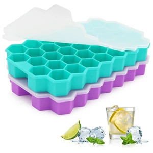 Ice Cube Trays for Freezer, 2 Pack Ice Cube Tray with Lid, Silicone Ice Cube Mold with Lid-37 Grid,Easy-Release Reusable 74 PCS Small Ice Cubes for Iced Coffee Cocktail Whisky Chocolate Soup Food Ice Cube Trays for Freezer, 2 Pack Ice Cube Tray with Lid, Silicone Ice Cube Mold with Lid-37 Grid,Easy-Release Reusable 74 PCS Small Ice Cubes for Iced Coffee Cocktail Whisky Chocolate Soup Food
