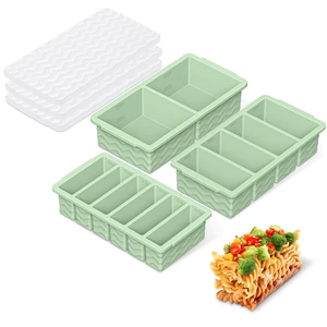 3-Pack Silicone Freezer Trays with Lid, Soup Freezer Container Molds | 2 Large 2-Cup, 4 Medium 1-Cup, 6 Small 1/2-Cup, BPA Free, Ice Cube Tray for Soup, Stews, Sauces, Meal Prep, Broth, Leftovers 3-Pack Silicone Freezer Trays with Lid, Soup Freezer Container Molds | 2 Large 2-Cup, 4 Medium 1-Cup, 6 Small 1/2-Cup, BPA Free, Ice Cube Tray for Soup, Stews, Sauces, Meal Prep, Broth, Leftovers