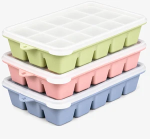 Upgraded Silicone Ice Cube Tray, Ice Trays For Freezer with Lid | Durable Easy Release 1.2'' Ice Cube Molds & Trays for Coffee, Drinks, Cocktail, Whiskey, Baby Food, BPA Free, 3Pack Upgraded Silicone Ice Cube Tray, Ice Trays For Freezer with Lid | Durable Easy Release 1.2'' Ice Cube Molds & Trays for Coffee, Drinks, Cocktail, Whiskey, Baby Food, BPA Free, 3Pack