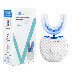 360 Brite U-Shaped Sonic Glow Brush for Adults Full Mouth Toothbrush | 360 Brite Toothbrush Adult with Blue Light LED Whitening Light Hands Free 1 Minute Tooth Cleaner Rechargeable Electric 360 Brite U-Shaped Sonic Glow Brush for Adults Full Mouth Toothbrush | 360 Brite Toothbrush Adult with Blue Light LED Whitening Light Hands Free 1 Minute Tooth Cleaner Rechargeable Electric