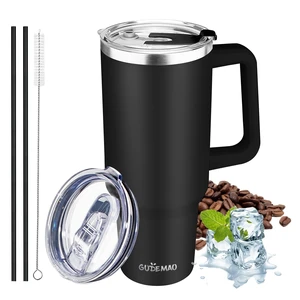 40 oz Tumbler with Handle, Insulated Tumbler with Lid and Straw, Reusable Stainless Steel Vacuum Insulated Cup, 100% Leak Proof Thermal Travel Coffee Mug Cup for Cold and Hot (Black) 40 oz Tumbler with Handle, Insulated Tumbler with Lid and Straw, Reusable Stainless Steel Vacuum Insulated Cup, 100% Leak Proof Thermal Travel Coffee Mug Cup for Cold and Hot (Black)