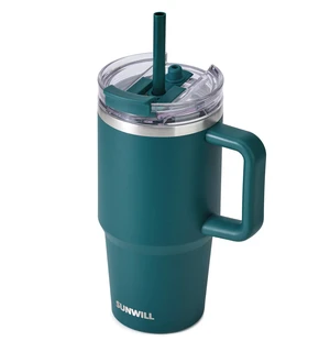 Coffee Tumbler with Handle, 20 oz Travel Mug with Lid and Straw Insulated, Stainless Steel Cup Leak Proof for Travel & Outdoor, Cupholder Friendly, Powder Coated Deep Teal Coffee Tumbler with Handle, 20 oz Travel Mug with Lid and Straw Insulated, Stainless Steel Cup Leak Proof for Travel & Outdoor, Cupholder Friendly, Powder Coated Deep Teal