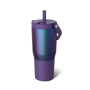 Resa 25oz 100% Leakproof Travel Tumbler w/Handle & Straw | Flexible SoftSip Straw | Silicone Sleeve for Durability | Stainless Steel | Cup Holder & Travel Friendly Water Bottle (Dark Aura) Resa 25oz 100% Leakproof Travel Tumbler w/Handle & Straw | Flexible SoftSip Straw | Silicone Sleeve for Durability | Stainless Steel | Cup Holder & Travel Friendly Water Bottle (Dark Aura)