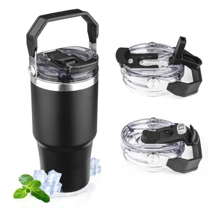 20oz Tumbler with Handle and Flip Straw Lid Double Wall Insulated Travel Coffee Mug Stainless Steel Vacuum Insulated Coffee Tumbler Cup for Hot and Cold Beverages,Leak-proof&BPA-free (20oz,Black) 20oz Tumbler with Handle and Flip Straw Lid Double Wall Insulated Travel Coffee Mug Stainless Steel Vacuum Insulated Coffee Tumbler Cup for Hot and Cold Beverages,Leak-proof&BPA-free (20oz,Black)