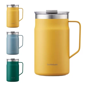 Metro Mug Premium 18/8 Stainless Steel Double Wall Insulated with Handle Perfect for table with Lid, Yellow, 20 oz Metro Mug Premium 18/8 Stainless Steel Double Wall Insulated with Handle Perfect for table with Lid, Yellow, 20 oz