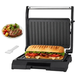 2 Slices of Mini Panini Press Electric Grill, Panini Grill Press Sandwich Maker Press, Sandwichera Electrical for Pancakes & Eggs, Oil Tray, Non Stick Surfaces, Stainless Steel 2 Slices of Mini Panini Press Electric Grill, Panini Grill Press Sandwich Maker Press, Sandwichera Electrical for Pancakes & Eggs, Oil Tray, Non Stick Surfaces, Stainless Steel