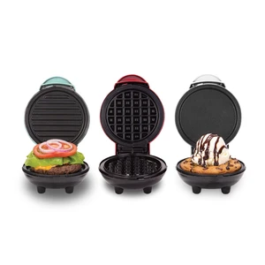 Mini Maker Set - Customized Treat Maker - Supports Multi-Function Cooking - Easy Cleanup and User-Friendly Design - White, Aqua & Red - Waffle, Grill & Griddle Irons Mini Maker Set - Customized Treat Maker - Supports Multi-Function Cooking - Easy Cleanup and User-Friendly Design - White, Aqua & Red - Waffle, Grill & Griddle Irons