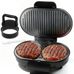Double Mini Grill Maker, Breakfast Sandwich Maker, Burger Press Patty Maker, Panini Press Grill, Small Electric Grill, Ideal for Making Breakfast, Lunch and Snacks Double Mini Grill Maker, Breakfast Sandwich Maker, Burger Press Patty Maker, Panini Press Grill, Small Electric Grill, Ideal for Making Breakfast, Lunch and Snacks