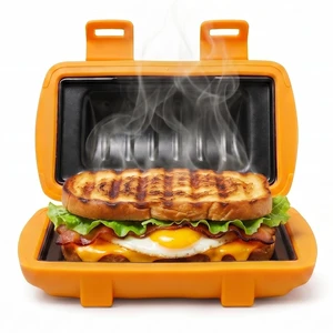 Microwave Sandwich Maker, Non-Stick Panini Press and Pocket Mini Pie Maker | Double-sided toaster for grilled cheese, hot dogs and breakfast sandwiches; makes crispy toasties and mini pies in minutes Microwave Sandwich Maker, Non-Stick Panini Press and Pocket Mini Pie Maker | Double-sided toaster for grilled cheese, hot dogs and breakfast sandwiches; makes crispy toasties and mini pies in minutes