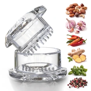 Garlic Twister 4th Gen, clear manual garlic mincer for ginger, herbs and nuts Garlic Twister 4th Gen, clear manual garlic mincer for ginger, herbs and nuts