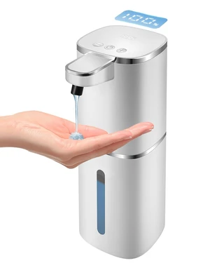 Automatic Liquid Soap Dispenser, Touchless, Digital Display, Rechargeable | 9-Level Adjustable, Physical Button, Waterproof, 13.5oz, Wall Mount Auto Dispenser for Hand & Dish soap, Bathroom, Kitchen Automatic Liquid Soap Dispenser, Touchless, Digital Display, Rechargeable | 9-Level Adjustable, Physical Button, Waterproof, 13.5oz, Wall Mount Auto Dispenser for Hand & Dish soap, Bathroom, Kitchen