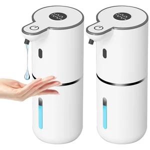 2 Pack Automatic Liquid Soap Dispenser Touchless, USB Rechargeable Smart Hand Soap Dispenser, 6-Level Adjustable, 12.8oz/380mL Wall Mount for Bathroom Kitchen Dish Soap-White 2 Pack Automatic Liquid Soap Dispenser Touchless, USB Rechargeable Smart Hand Soap Dispenser, 6-Level Adjustable, 12.8oz/380mL Wall Mount for Bathroom Kitchen Dish Soap-White